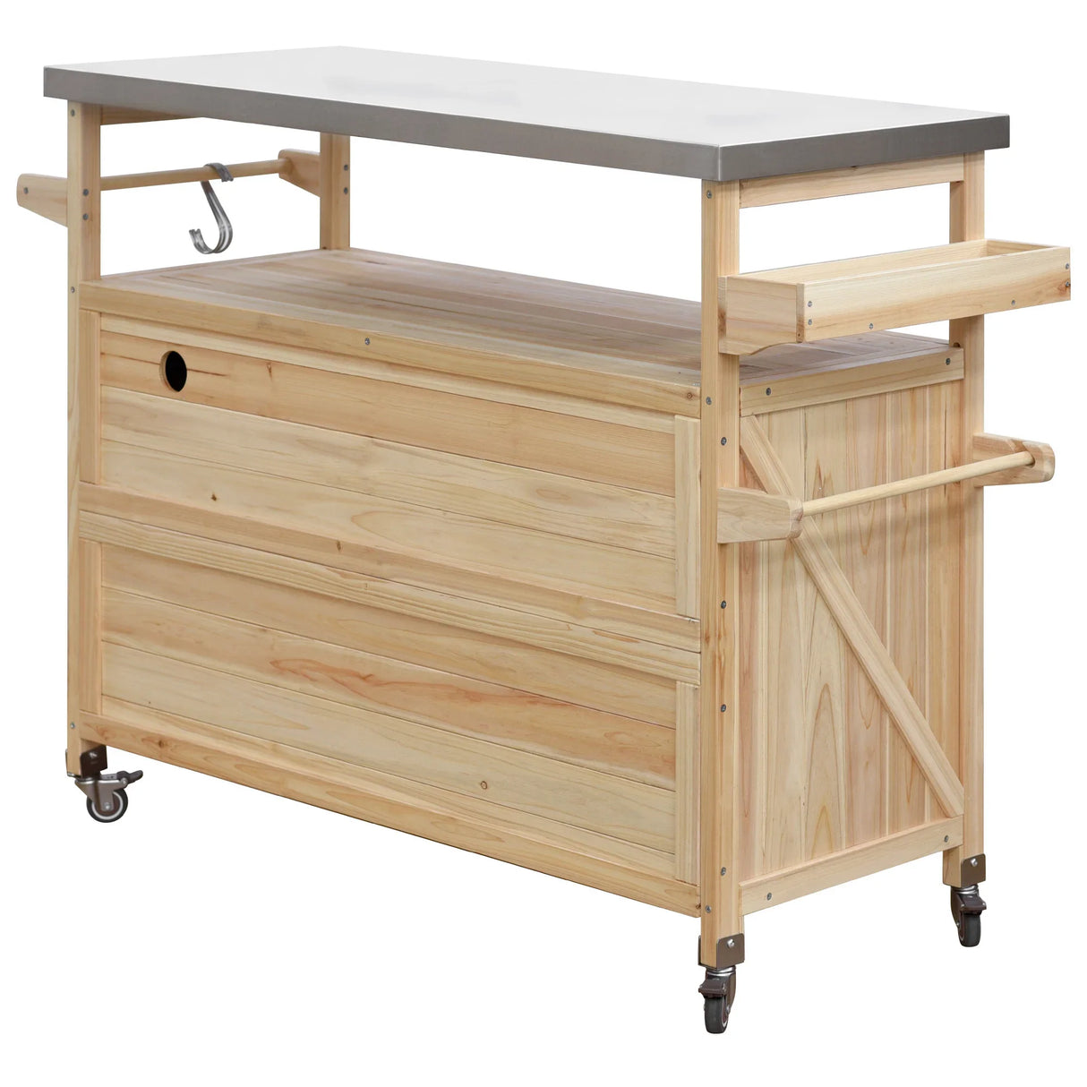 K&K Outdoor Kitchen Island & Storage Cabinet - Furniture Home Direct