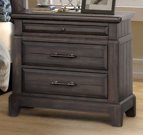 2 Drawer Nightstand Elegant Design - Mahogany - Furniture Home Direct