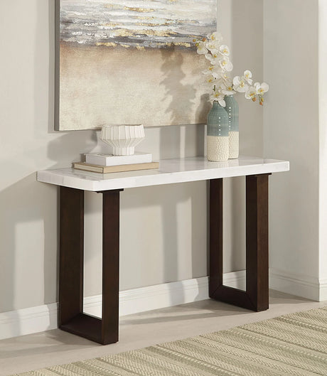 Edwyn - Natural Marble Top End Table - Furniture Home Direct