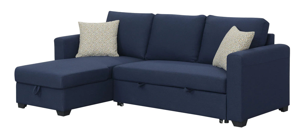 Pensole - Reversible Pop - Up Sleeper Sectional - Furniture Home Direct