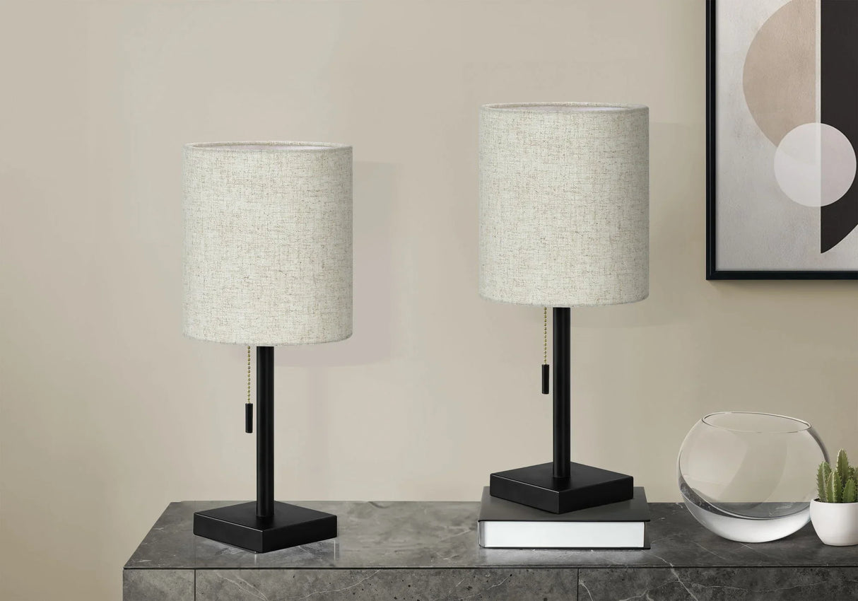 Lighting, Table Lamp, USB Port Included, Nickel, Contemporary (Set of 2) - Furniture Home Direct