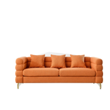 2 PC Living Room Set ( 2 Sofas) - Orange - Furniture Home Direct