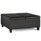 Ellis - Coffee Table Storage Ottoman Contemporary Design - Furniture Home Direct
