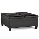 Ellis - Coffee Table Storage Ottoman Contemporary Design - Furniture Home Direct