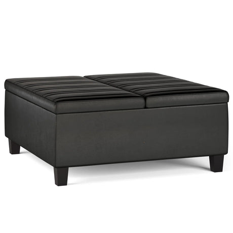 Ellis - Coffee Table Storage Ottoman Contemporary Design - Furniture Home Direct