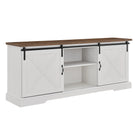 Farmhouse Sliding X Barn Door TV Stand - Furniture Home Direct