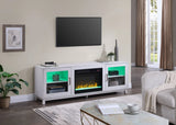 Summit - TV Stand Console With Fireplace - White Walnut Finish - Furniture Home Direct