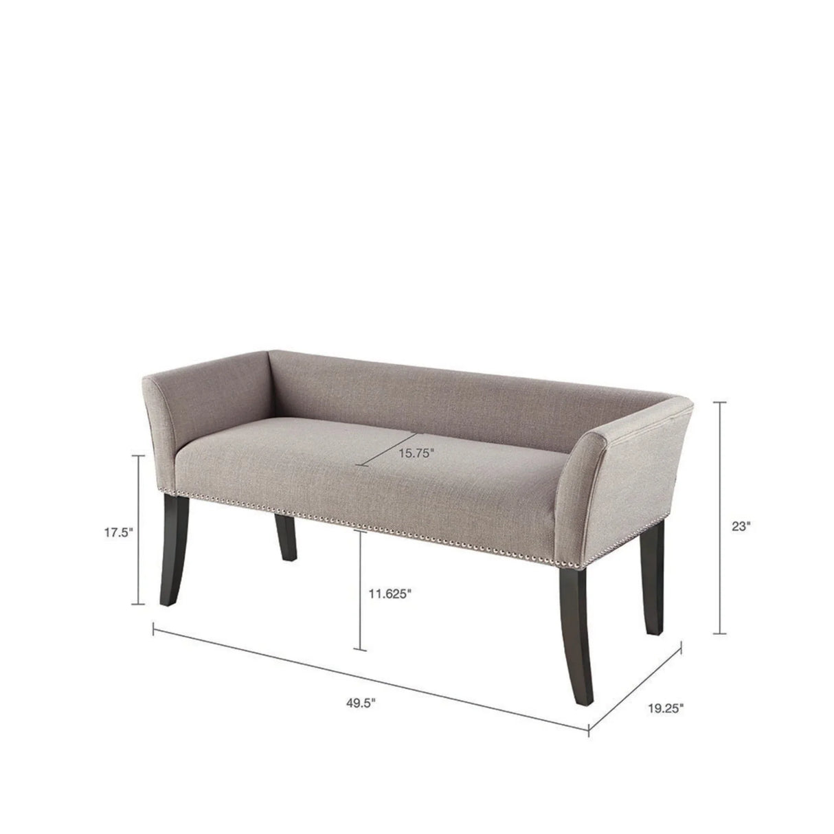 Elegant Design Bench Upholstery, Solid Wood Frame - Furniture Home Direct
