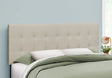 Queen Size, Bed Headboard Only, Upholstered Transitional - Beige - Furniture Home Direct
