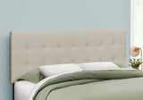 Queen Size, Bed Headboard Only, Upholstered Transitional - Beige - Furniture Home Direct