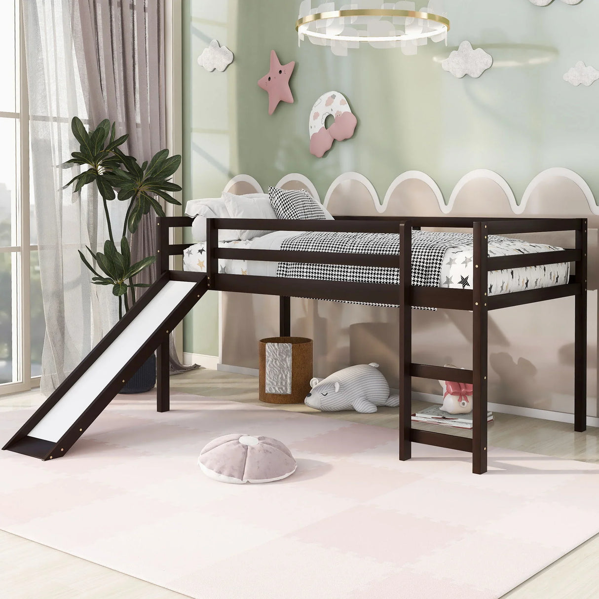 Loft Bed With Slide, Multifunctional Design - Furniture Home Direct