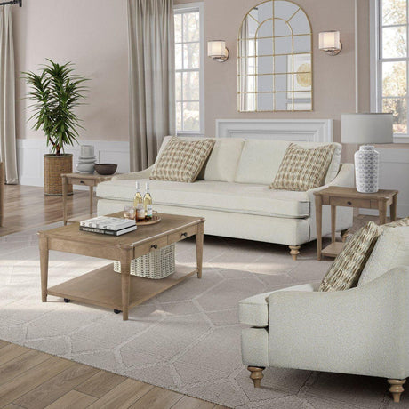 Sofa Single Reverable Cushion With 2 Pillows - Off White - Furniture Home Direct