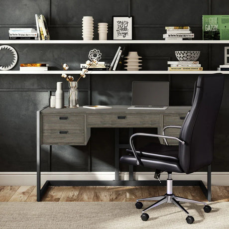 Hampden - Desk - Weathered Gray - Furniture Home Direct