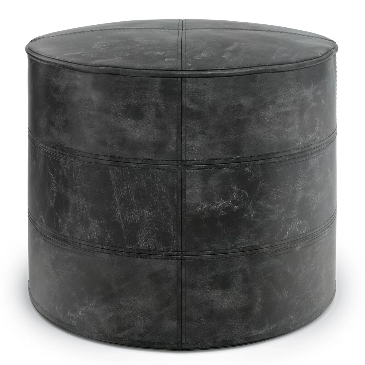 Connor - Handcrafted Round Pouf - Furniture Home Direct