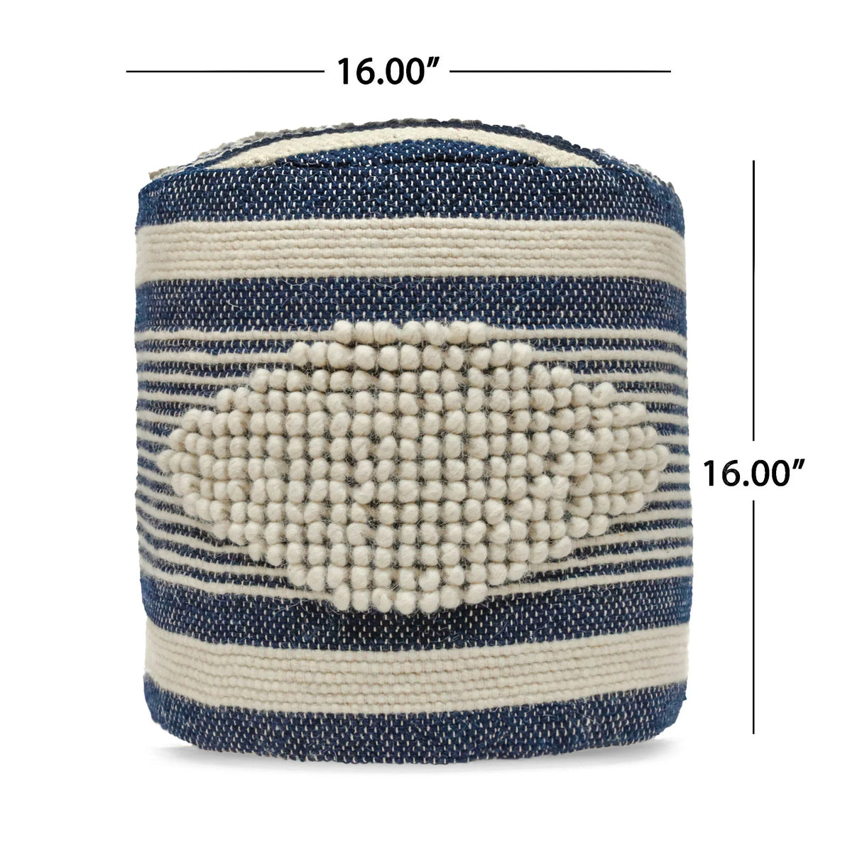 Diamond - Handcrafted Cylindrical Pouf - Furniture Home Direct