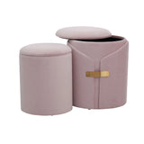 Dahlia - Contemporary / Glam Nesting Ottoman Set - Furniture Home Direct