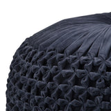 Renee - Handcrafted Round Pouf - Furniture Home Direct