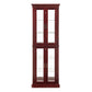 Curio Cabinet Lighted Curio Diapaly Cabinet With Adjustable Shelves And Mirrored Back Panel, Tempered Glass Doors (6 Tier), (E26 Light Bulb Not Included) - Furniture Home Direct
