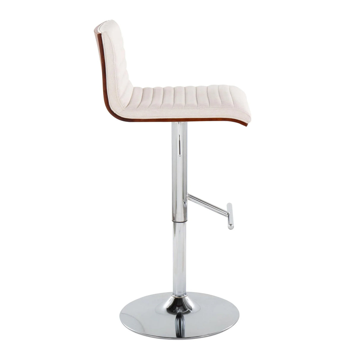 Mason - Contemporary Adjustable Barstool & Swivel With Straight T Footrest (Set of 2) - Furniture Home Direct