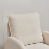 Modern Sherpa Upholstered Accent Chair, Comfortable Living Room Armchair, Lounge Chair For Bedroom, And Office - Furniture Home Direct