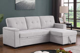 Lucca II - 84.5"W Reversible Sleeper Sectional Sofa with Storage Chaise - Furniture Home Direct