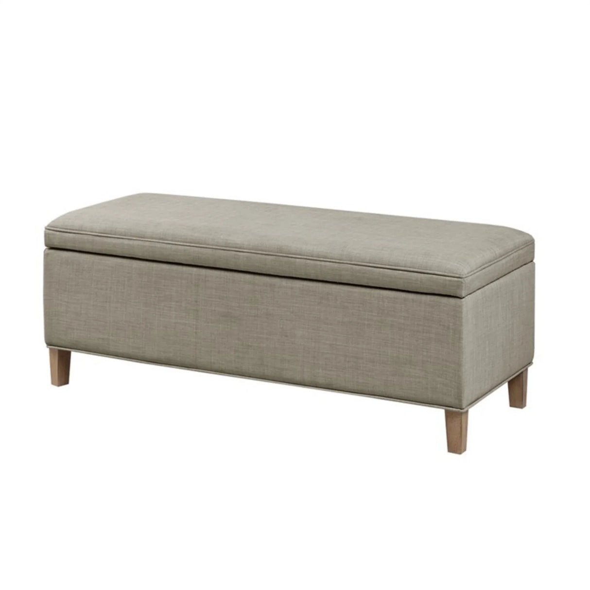 Caymus - Rectangular Soft Close Storage Bench - Light Gray - Furniture Home Direct