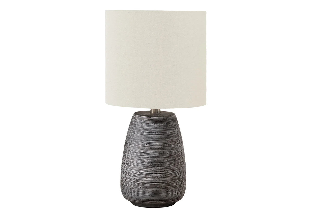 Lighting, Table Lamp, Ceramic, Contemporary - Gray / Cream - Furniture Home Direct
