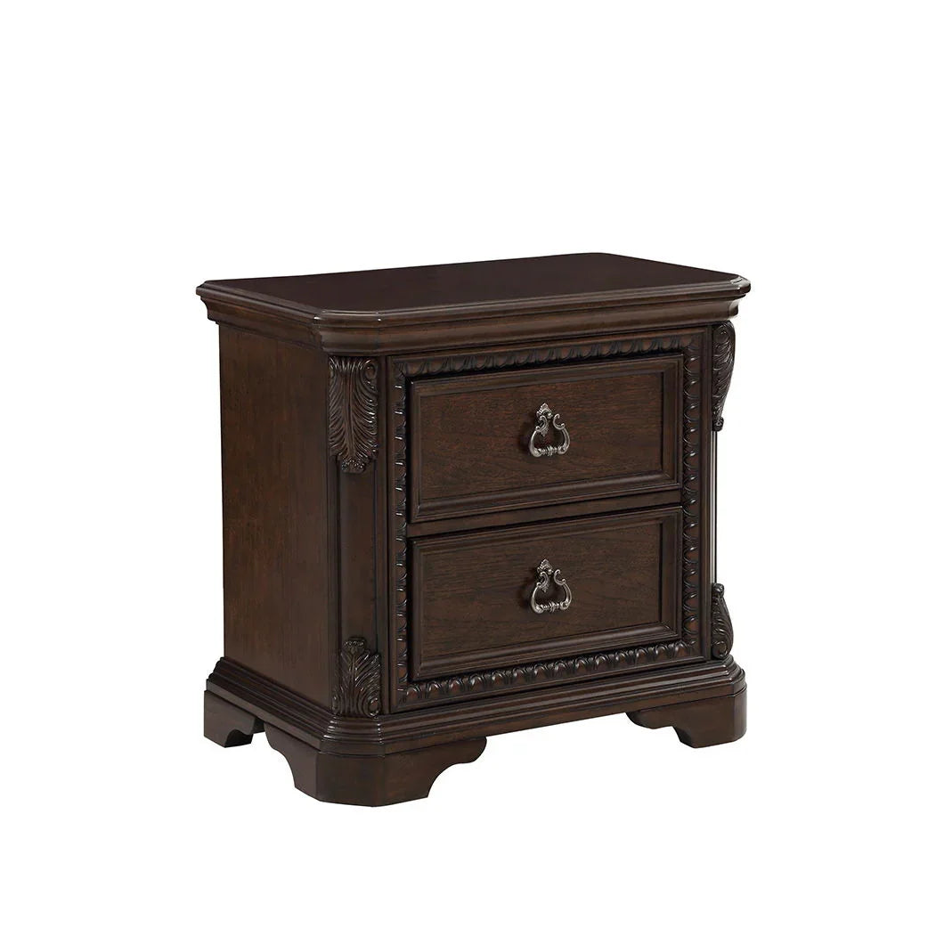 2 Drawer Nightstand - Mahogany - Furniture Home Direct
