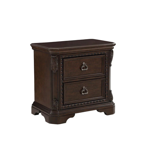 2 Drawer Nightstand - Mahogany - Furniture Home Direct