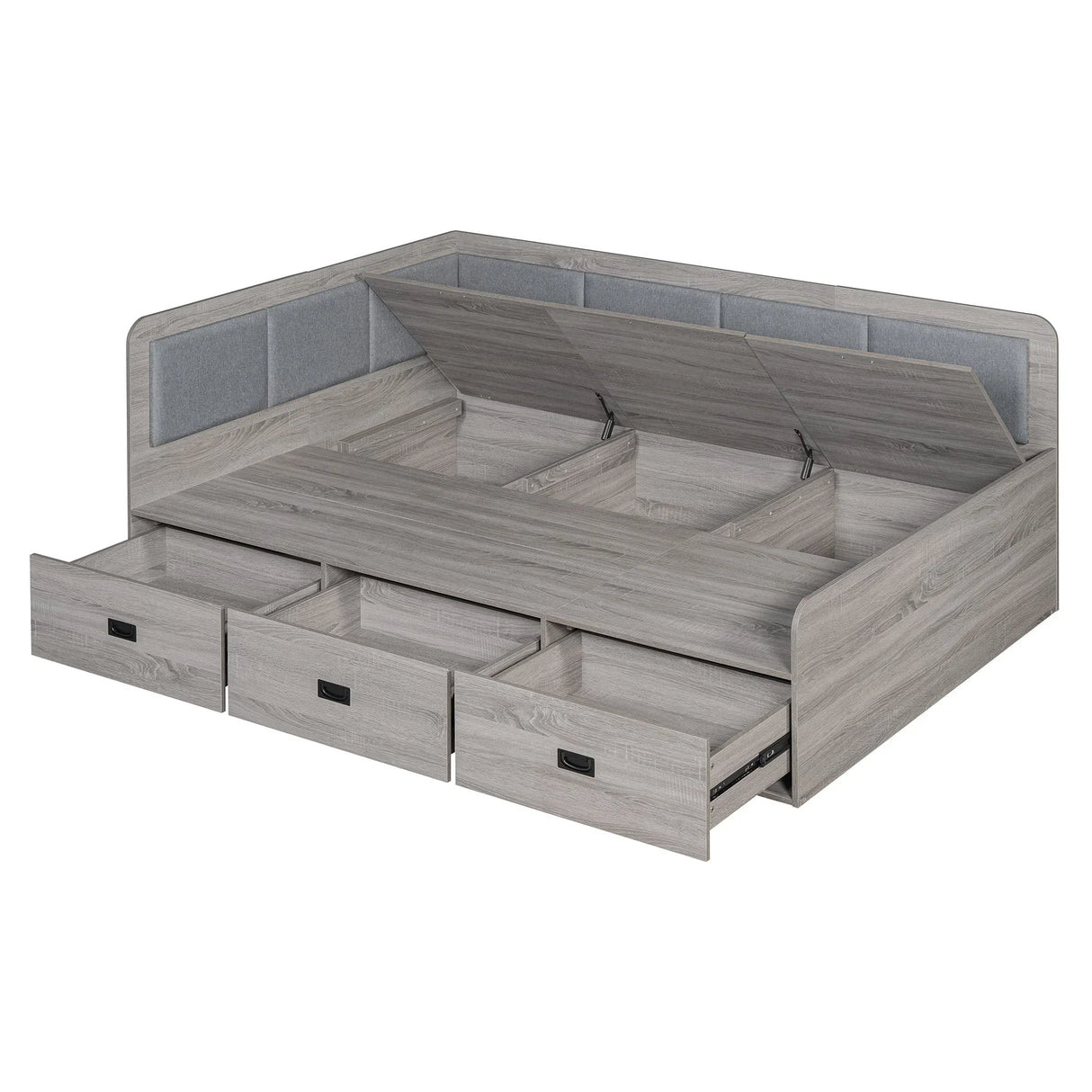 Daybed With 3 Drawers And 3 Storage Compartments - Furniture Home Direct