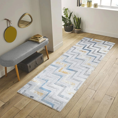 Nova - 2'7" X 7' Area Rug Polypropylene - White - Furniture Home Direct