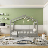 Bed House Bed Frame With Fence - Furniture Home Direct