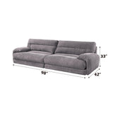 Cadenza - Corduroy Loveseat - Gray - Furniture Home Direct