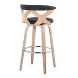 Gardenia - Contemporary Fixed Height Barstool With Swivel With Round Footrest (Set of 2) - Furniture Home Direct