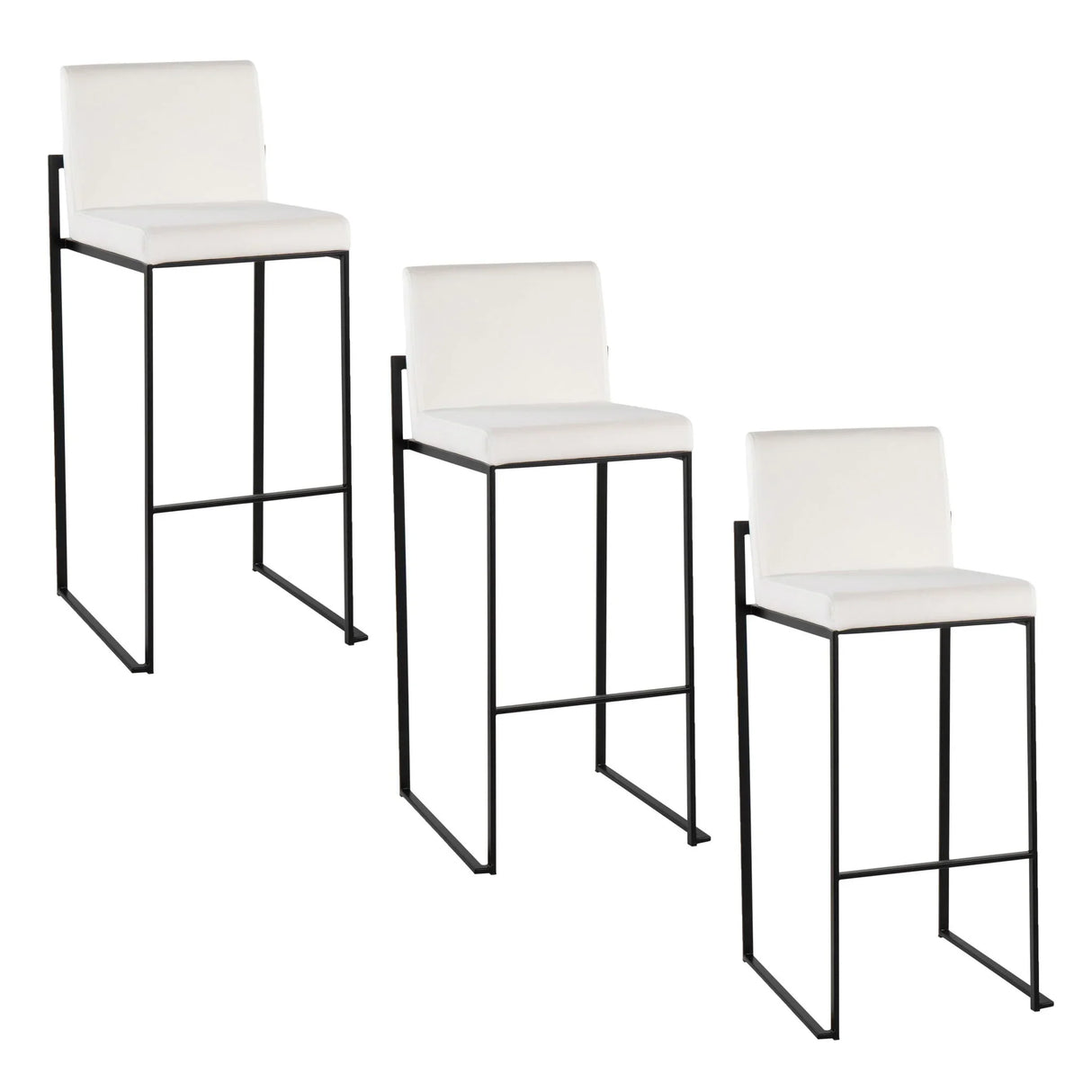 Fuji - Contemporary High Back Barstool Elegant Design - Furniture Home Direct