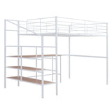 Loft Bed With Desk And Lateral Storage Ladder - Furniture Home Direct