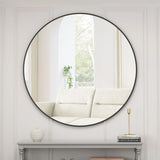 Wall Circular Mirror Metal Framed Mirror Round Vanity Mirror Dressing Mirror, For Bathroom, Living Room, Bedroom Wall Decor - Furniture Home Direct