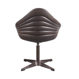 Pipino - Top Grain Leather Accent Chair With Swivel - Antique Ebony - Furniture Home Direct