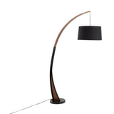 Noah - Mid-Century Modern Floor Lamp - Walnut - Furniture Home Direct