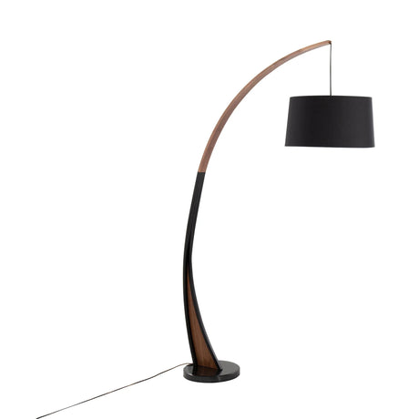 Noah - Mid-Century Modern Floor Lamp - Walnut - Furniture Home Direct