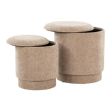 Marla - Upholste Contemporary Ottoman Set - Furniture Home Direct