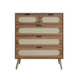 Modern 5 Drawer Accent Chest - Walnut - Furniture Home Direct