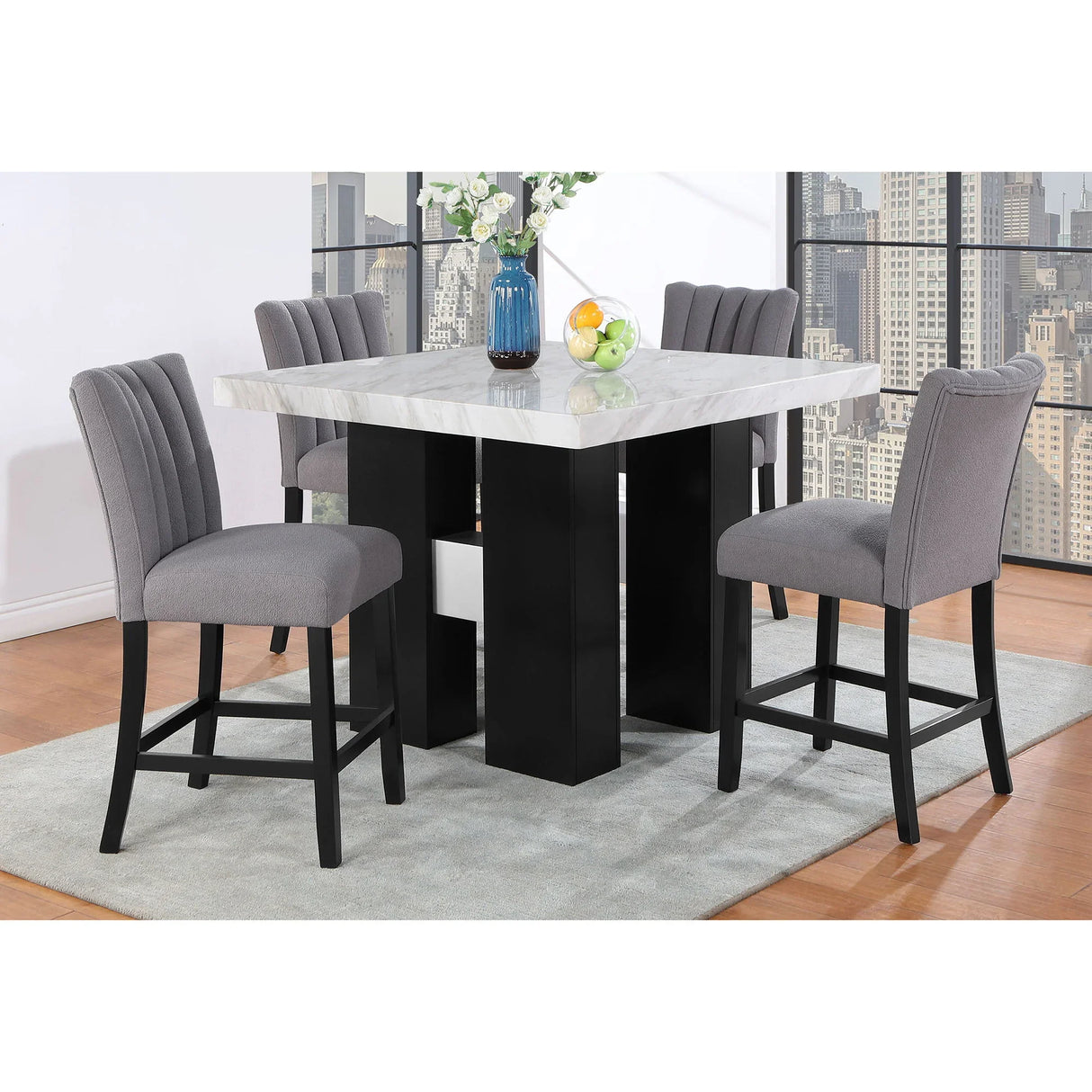 Mikha - Bar Table And 4 Bar Stools - Furniture Home Direct