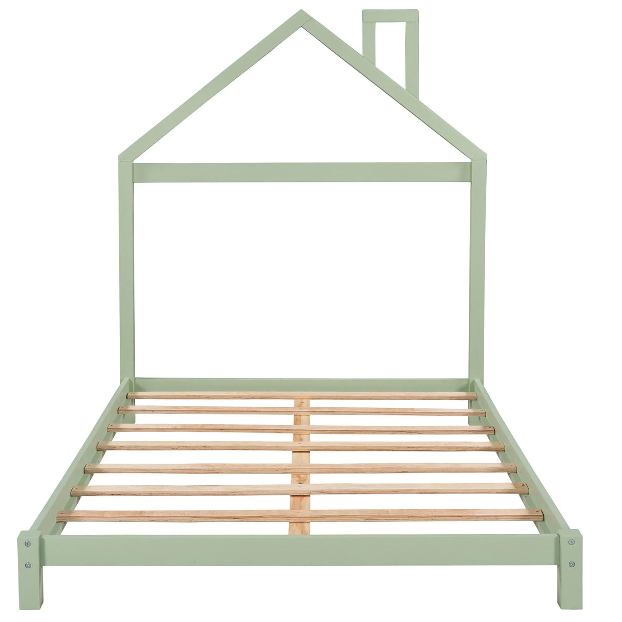 Platform Bed With House Shaped Headboard - Furniture Home Direct
