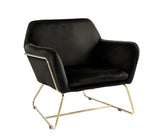 Keira - Velvet Accent Chair With Metal Base - Furniture Home Direct