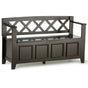 Amherst - Entryway Storage Bench - Hickory Brown - Furniture Home Direct