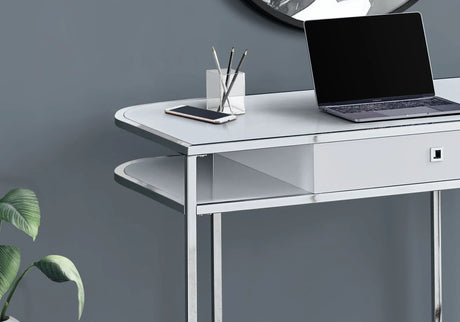 Computer Desk For Home Office, Laptop, Storage Drawers, Contemporary And Modern - White - Furniture Home Direct