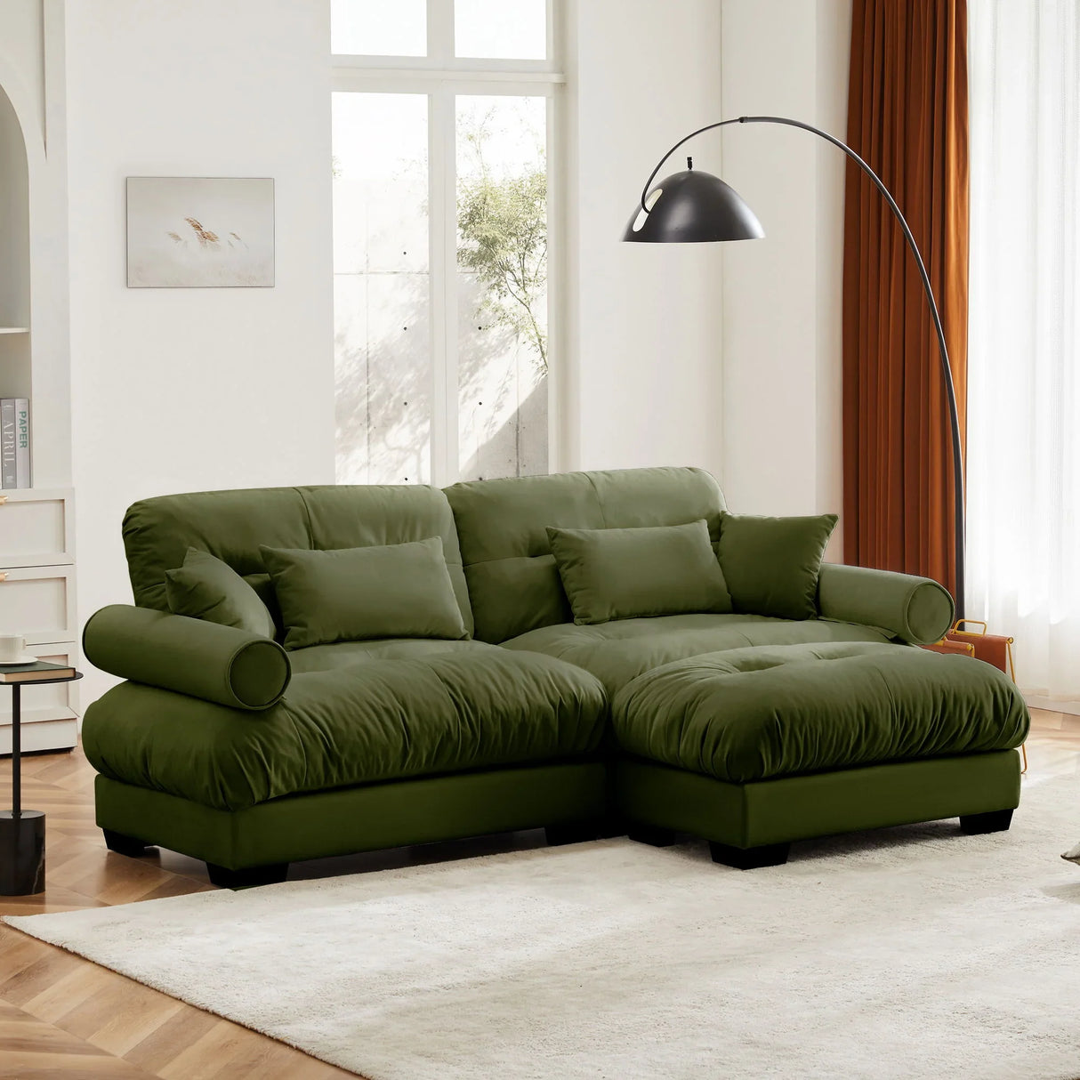 Super Comfort Oversized Modular Sectional Sofa With Movable Ottoman - Furniture Home Direct