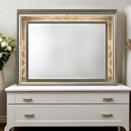 Skylar - Mirror With LED - Champagne - Furniture Home Direct
