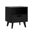 Modern 1 Drawer Nightstand With Open Cubby - Furniture Home Direct